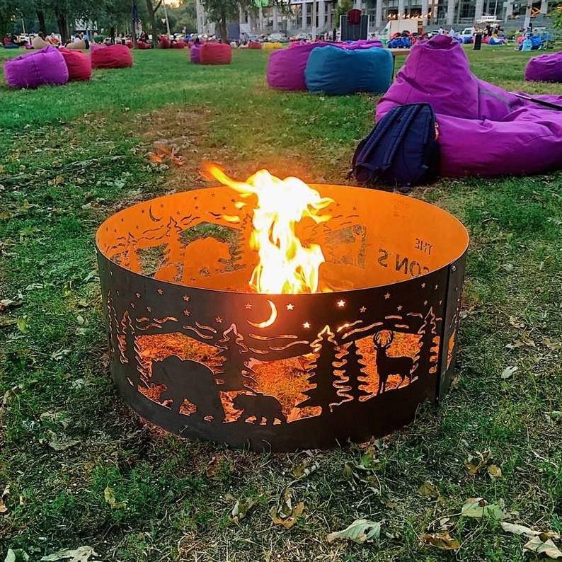 Customized Outdoor Corten Steel  assemble Brazier Mini Fire Pits Charcoal Table Fire Pit