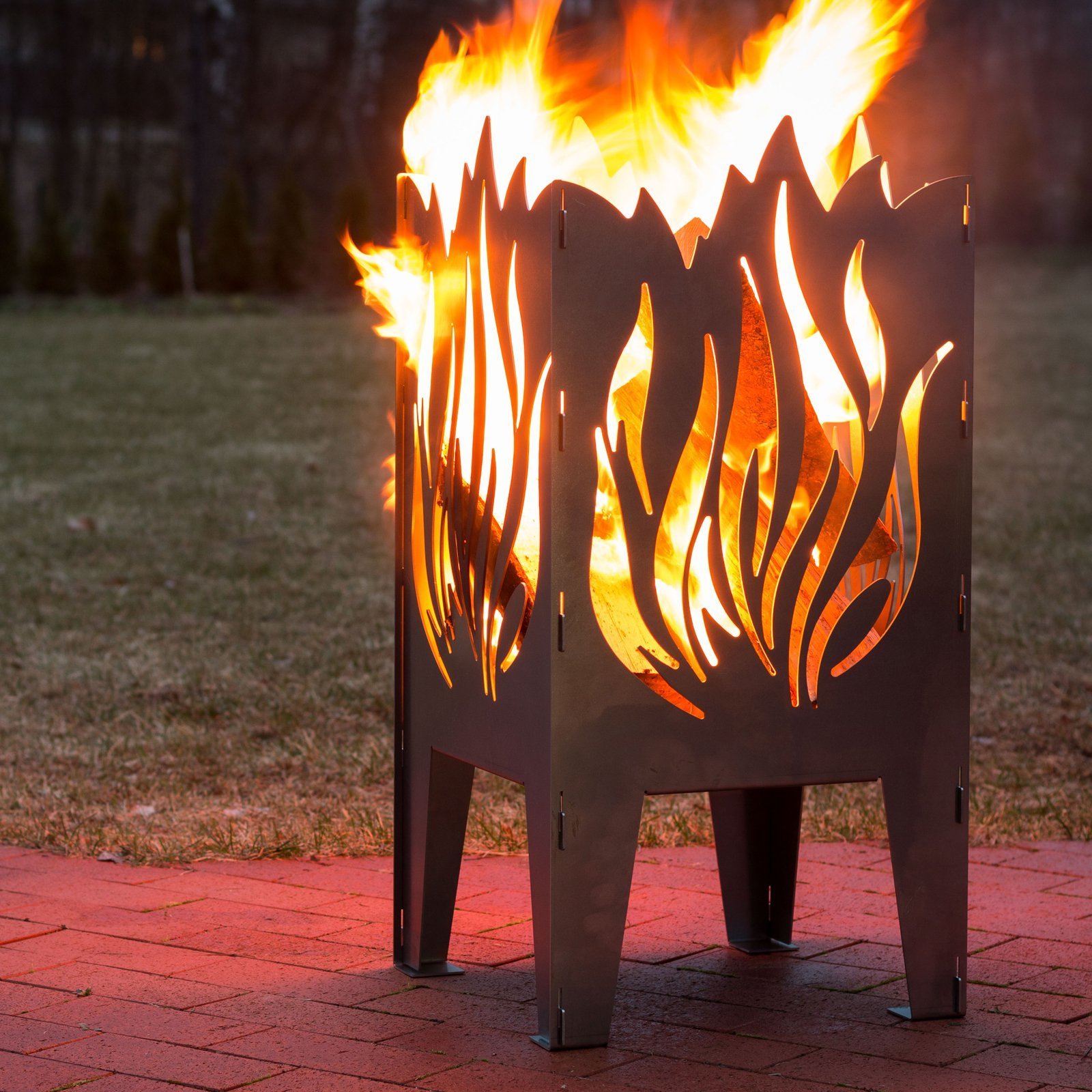 Customized Outdoor Corten Steel  assemble Brazier Mini Fire Pits Charcoal Table Fire Pit