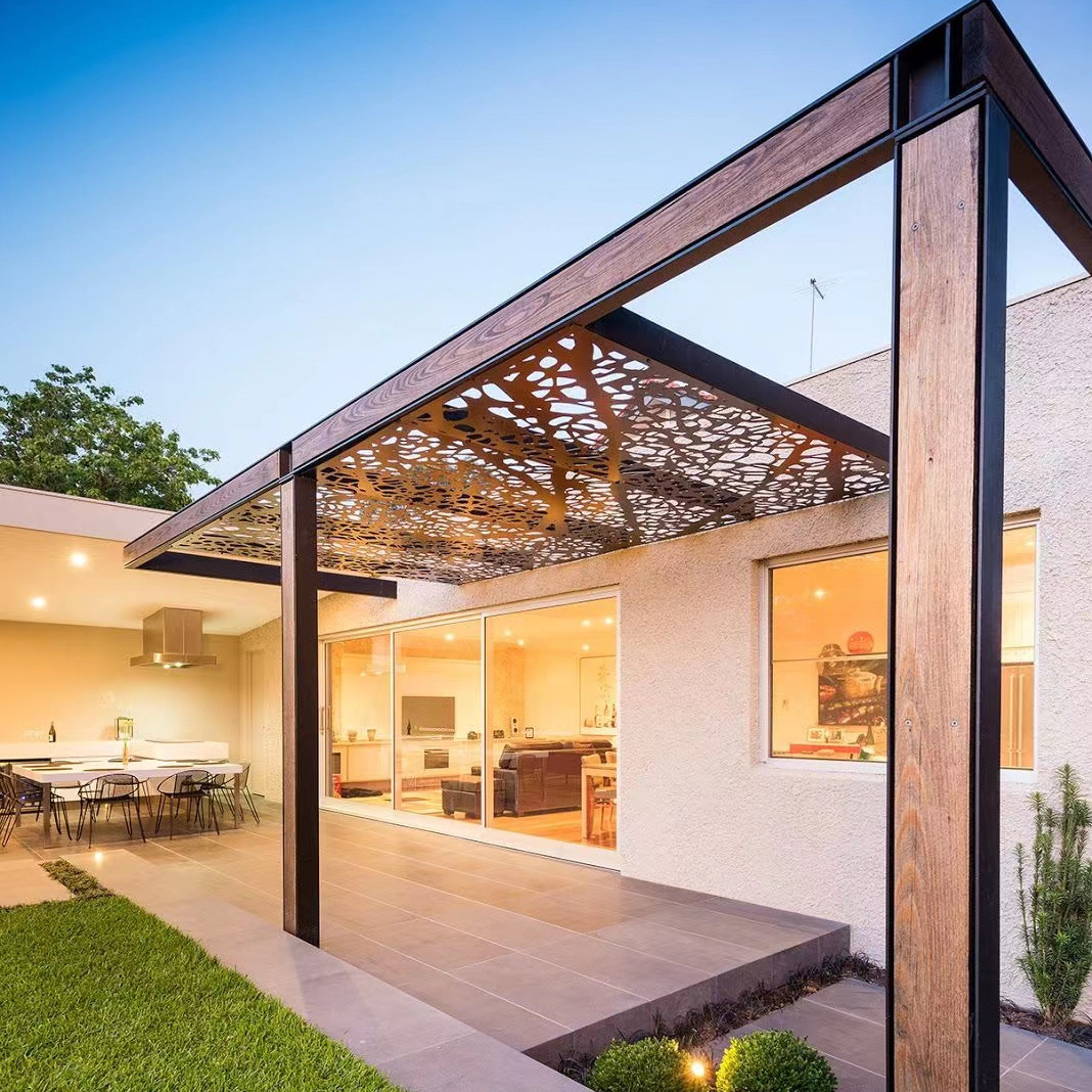 corten steel roofing panels metal gazebos