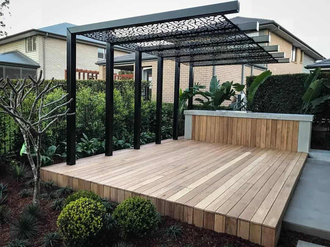 Corten steel garden building metal gazebo pool walls steel panels