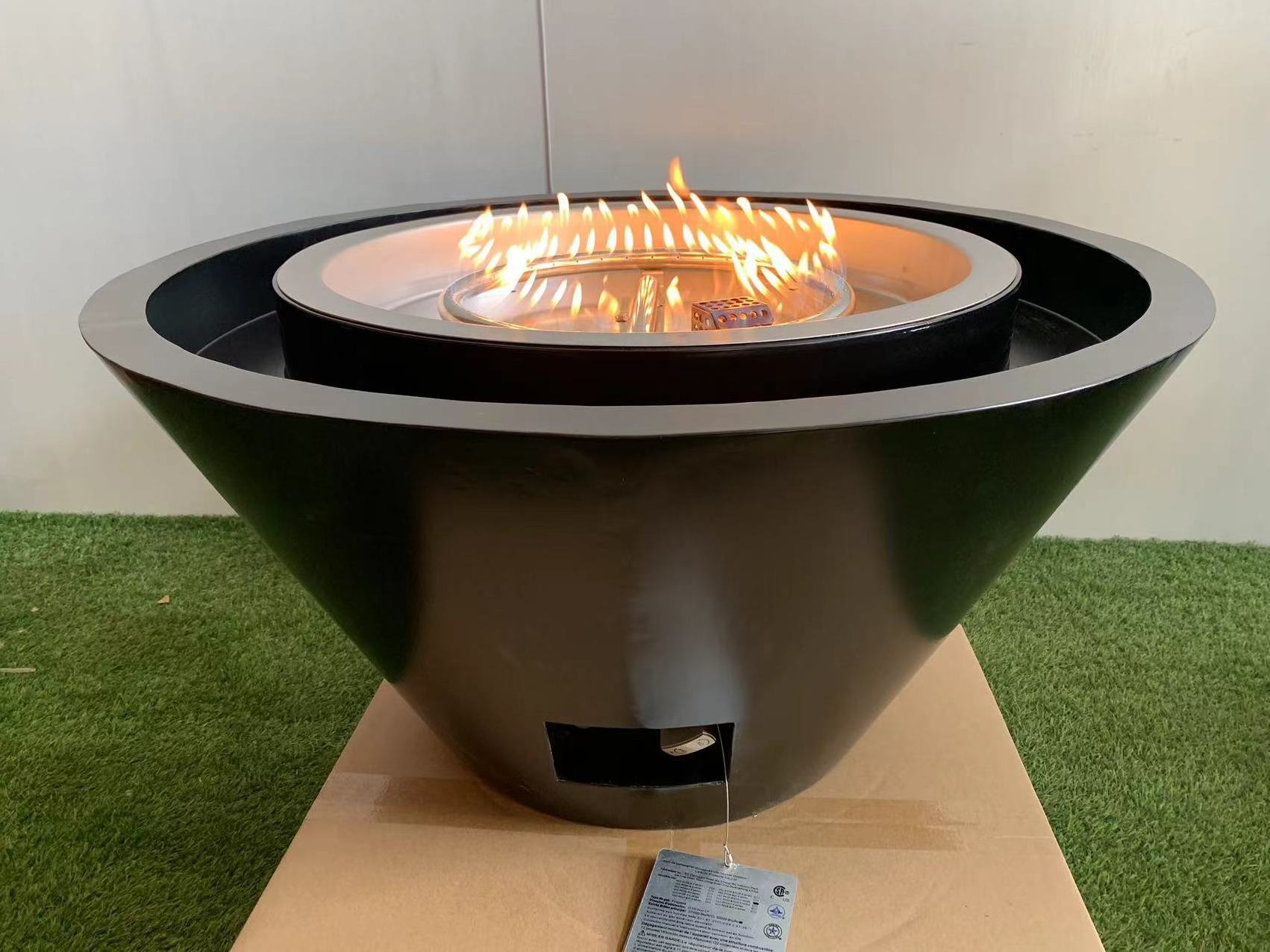 round stainless steel fire pit outdoor large