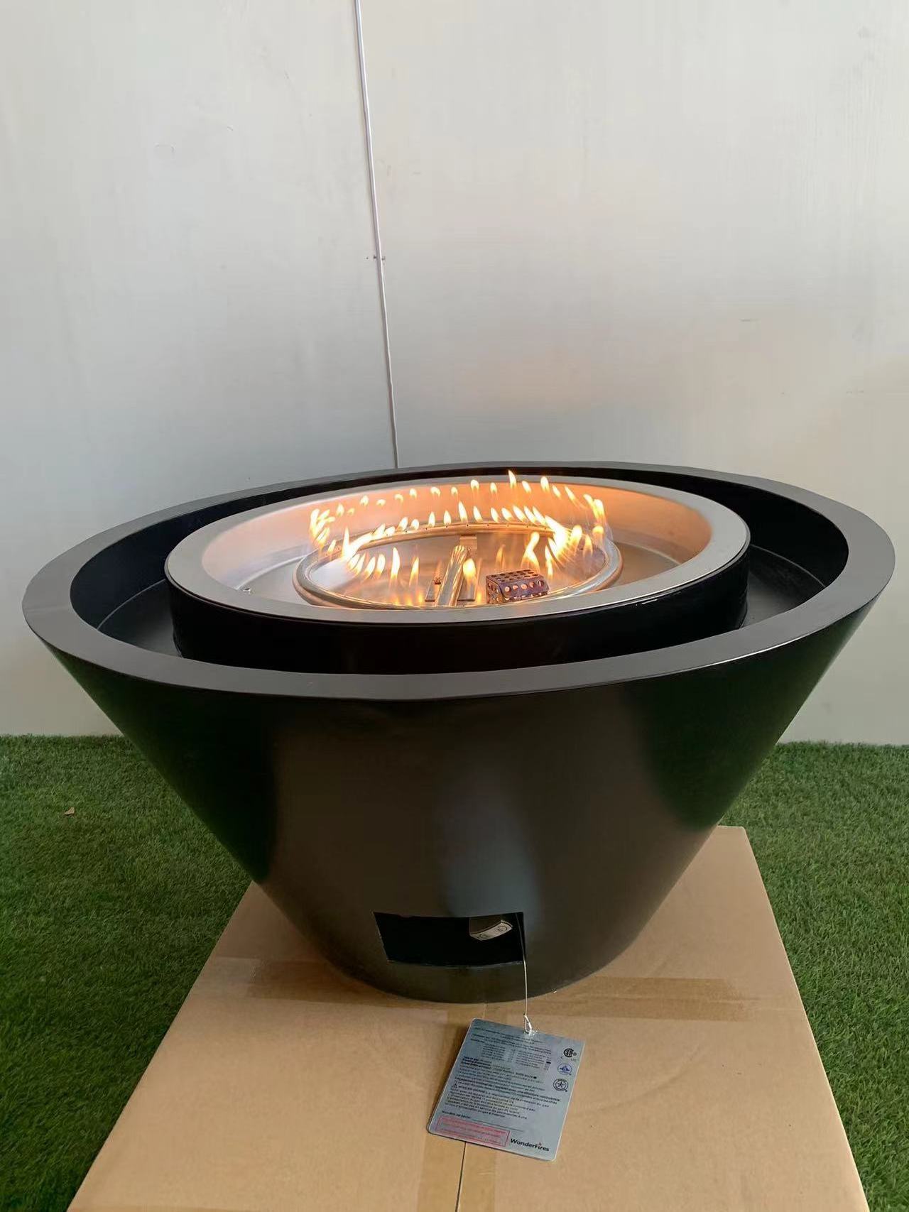 round stainless steel fire pit outdoor large