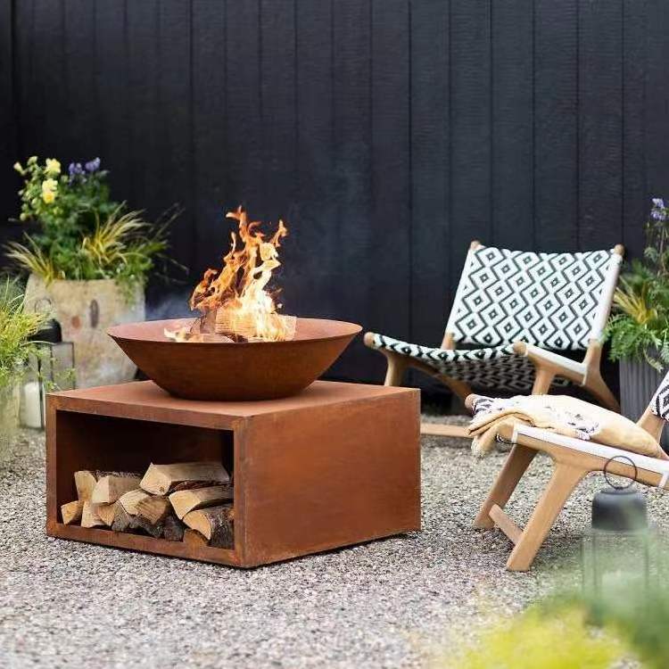 New Design Garden Bonfire Custom Corten Steel Firebowl Smokeless Fire Pit Outdoor