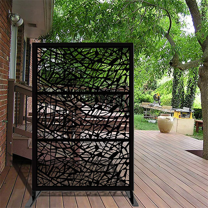 Cheap decorative modern design metal folding screen room divider