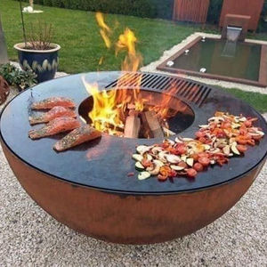 top sell corten steel fire pit barbecue grill bbq fire pit