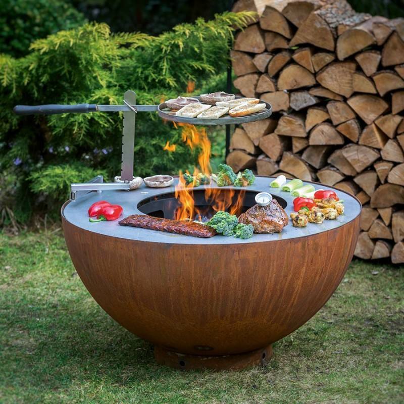 top sell corten steel fire pit barbecue grill bbq fire pit