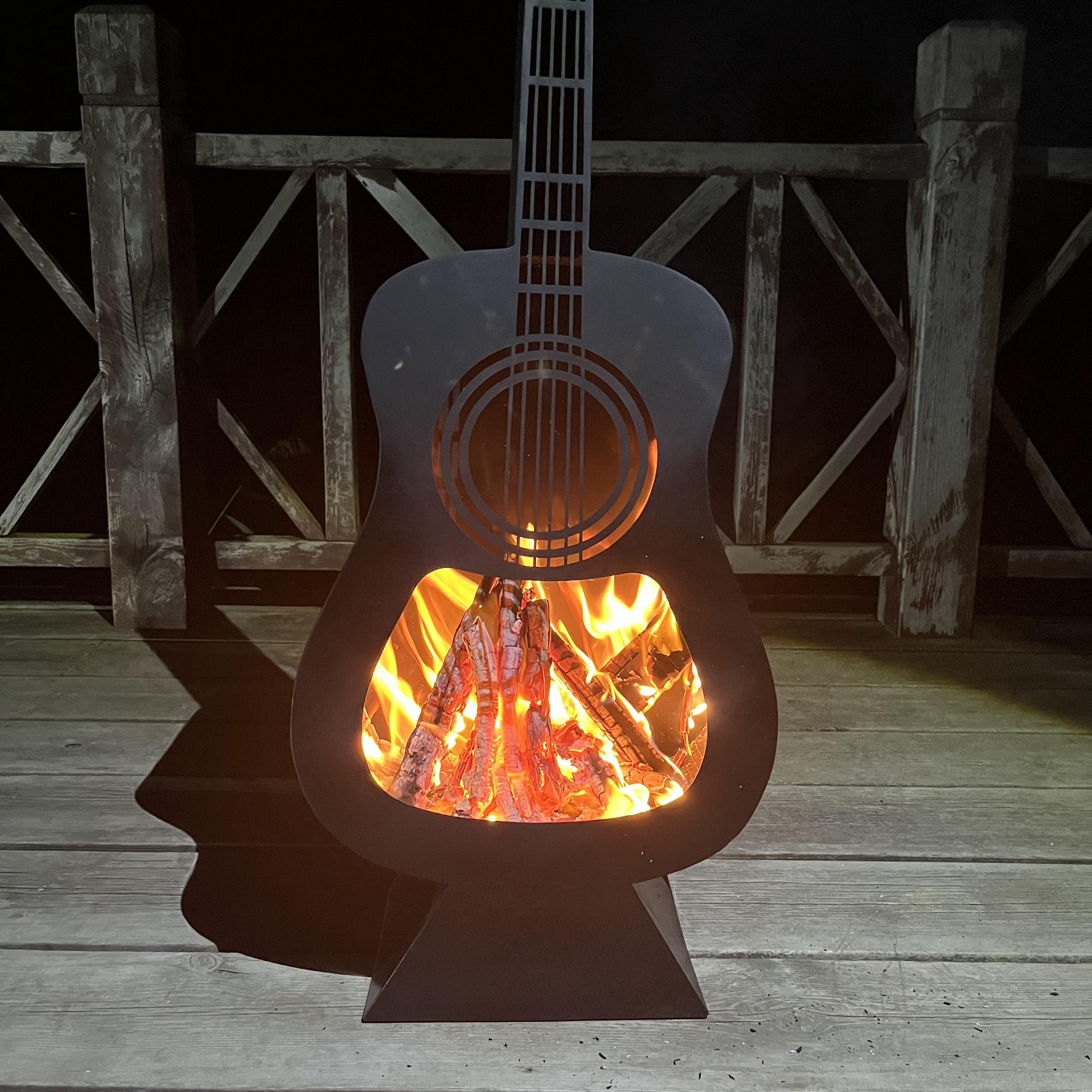 Factory metal   guitar Fireplaces Outdoor Fire Pit Tabletop Personal Fireplace