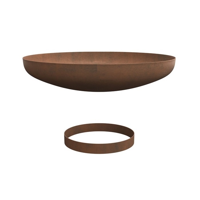 Rustic Fire Pit Bowl steel corten outdoor fire pits wood burning