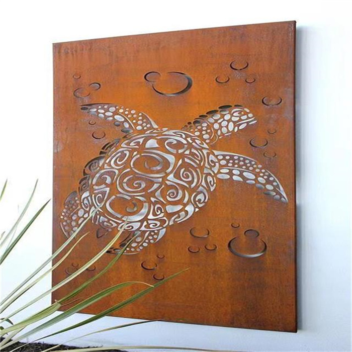 High quality 2mm thickness Decorative laser cut corten steel wall panel