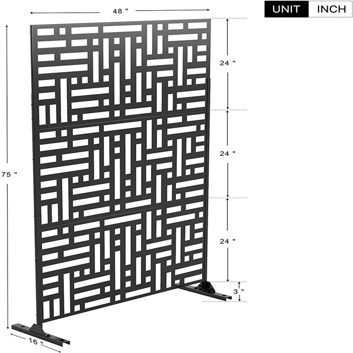 corten steel frame wall partition laser cut metal outdoor Screens & Room Dividers corten steel screen