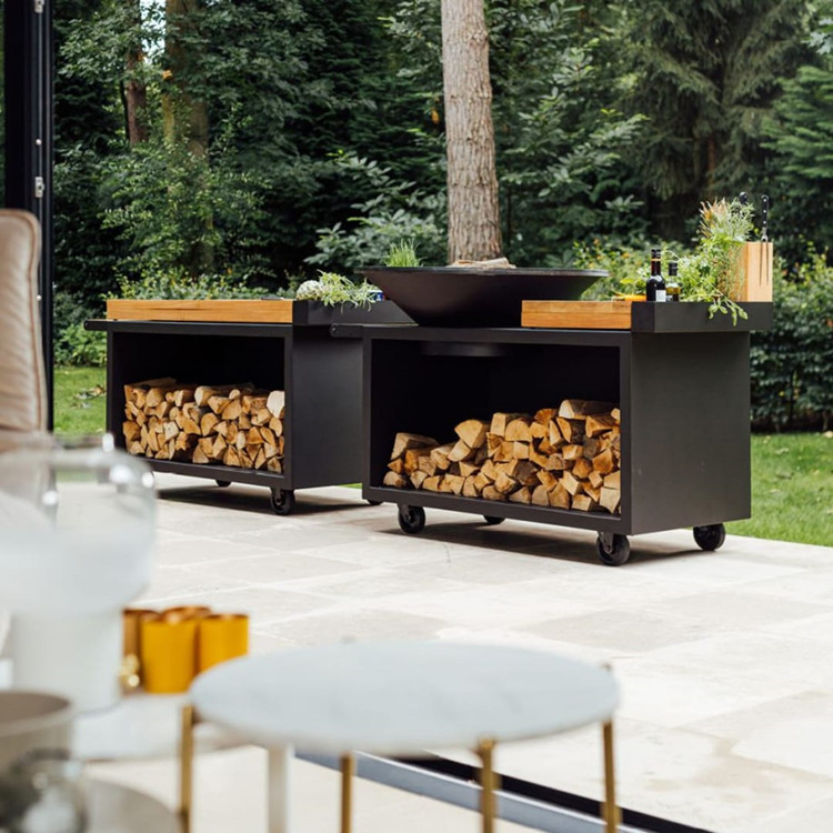 Outdoor Fireplace Bbq Charcoal Wood Burning Barbecue Stove Corten Steel Fire Pit Bbq Grill