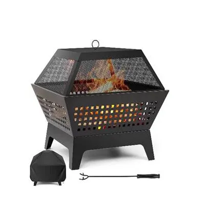 Outdoor Camping Bonfire Firepit Patio Supplies Furniture Metal BBQ Grills Bowl Fire Pit Tables