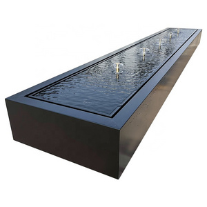 Garden Metal Waterfall Backyard Water Feature Decoration Corten Steel Water Fountain