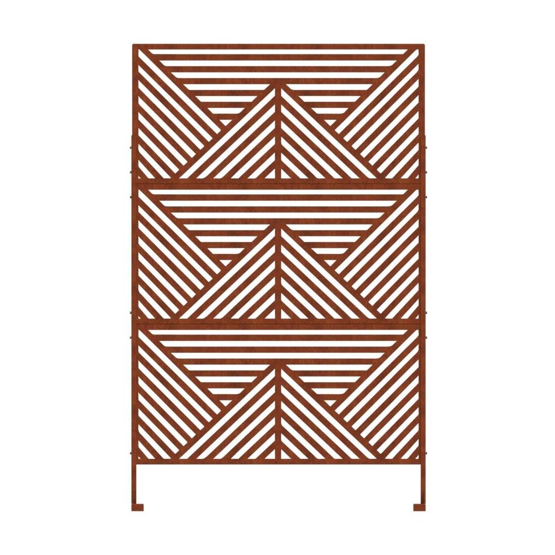 Unique design 1.8m  modern Laser Cut Metal Fence screen panel Corten Steel fence