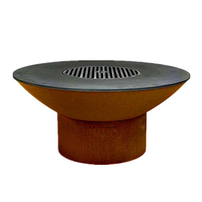 Mini outdoor charcoal bbq grill bbq corten fire pit baril barbecue pit