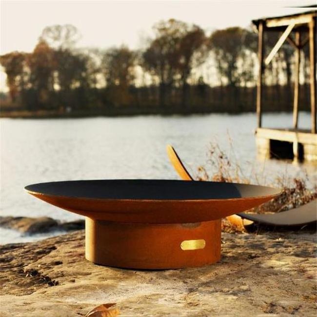 Corten steel round fire pit bbq metal fire pit wood burning steel firepit bowl