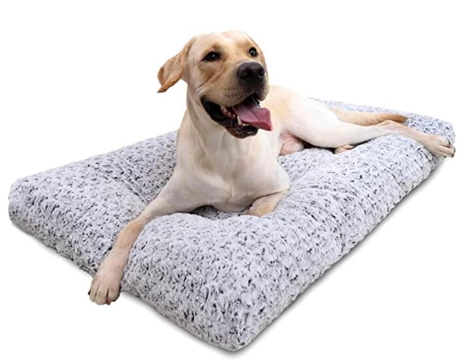 Washable Dog Bed Deluxe Plush Dog Crate Beds Fluffy Comfy Kennel Pad Anti-Slip Pet Sleeping Mat for Large, Jumbo, Medium, Small