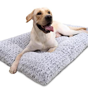 Washable Dog Bed Deluxe Plush Dog Crate Beds Fluffy Comfy Kennel Pad Anti-Slip Pet Sleeping Mat for Large, Jumbo, Medium, Small