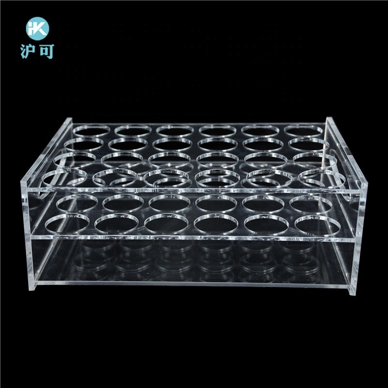 Huke customized logo and size laboratory stand acrylic test tube rack