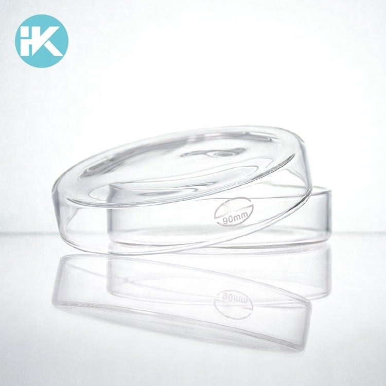 Huke customized  lab different size 75mm glass petri culture dish