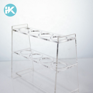 Huke customized logo and size laboratory stand acrylic test tube rack