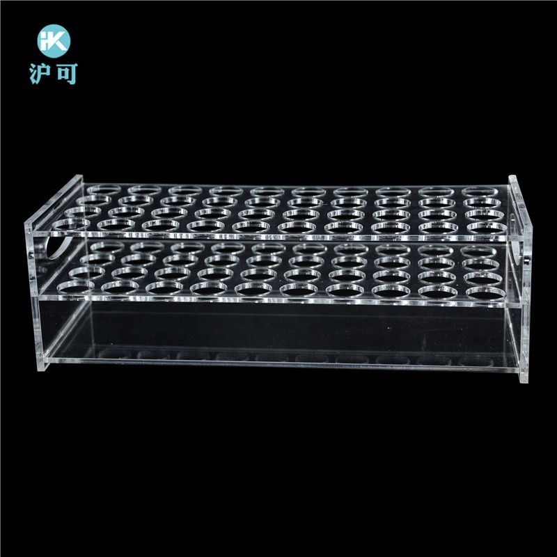 Huke customized logo and size laboratory stand acrylic test tube rack