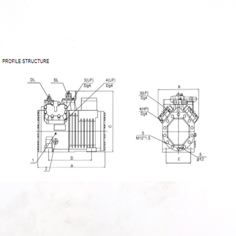 Factory Price 4FC-3.2 4DC-5.2 4CC-6.2 Bitzer Semihermetic Piston Refrigeration Compressors reciprocating compressor