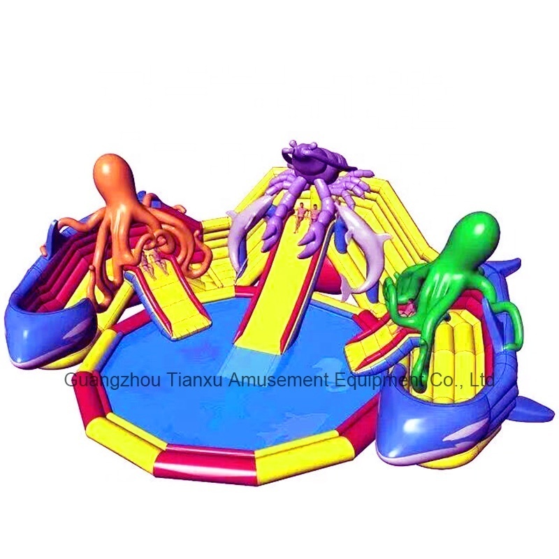 Giant Outdoor Land Seat Air Beds Play Equipment Pool Slide Rock Climbing Water Park House Inflatable Bounce