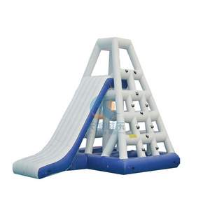 Pyramid Rock Climbing Floating Water Toy Park Games Motorized Pool Toys Tower Inflatable Slide