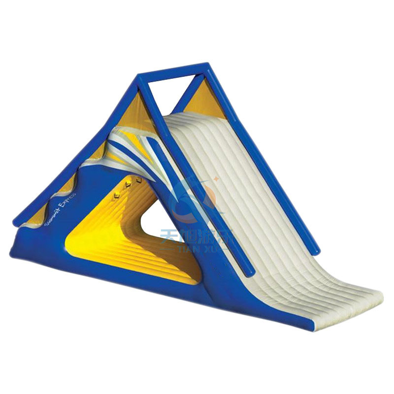 Pyramid Rock Climbing Floating Water Toy Park Games Motorized Pool Toys Tower Inflatable Slide