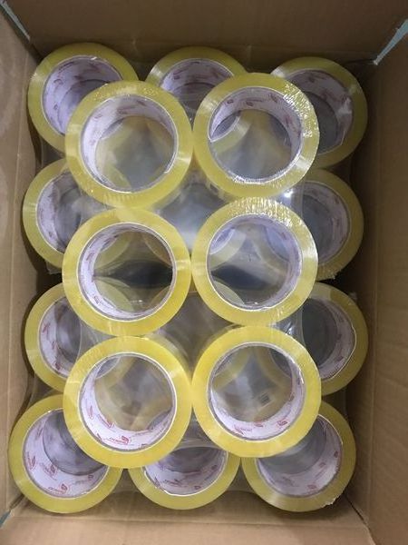 Super Clear Adhesive Of fice School Stationery Packing Bopp Transparent Printed Tape With Logo