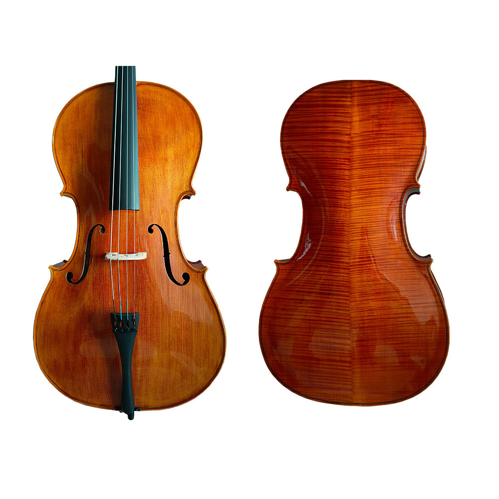 Professional cello solid wood tiger stripes play adult children beginners practice cello