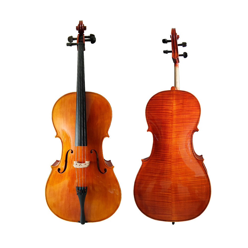 Professional cello solid wood tiger stripes play adult children beginners practice cello