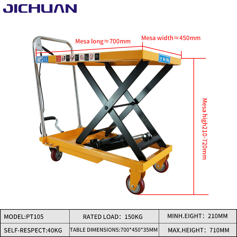 Electric Hydraulic Scissor Lift Table Economical manual lift tables platform trucks