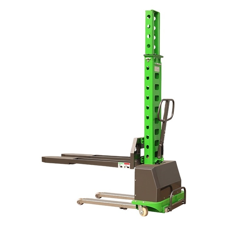 self loading lifting portable forklift electric stacker