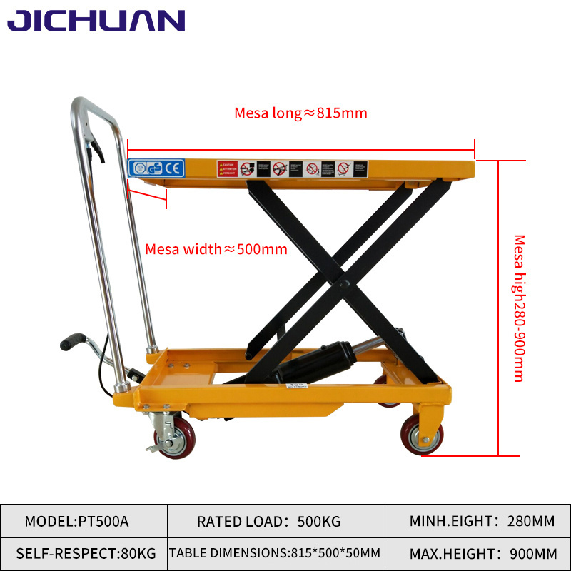 Electric Hydraulic Scissor Lift Table Economical manual lift tables platform trucks