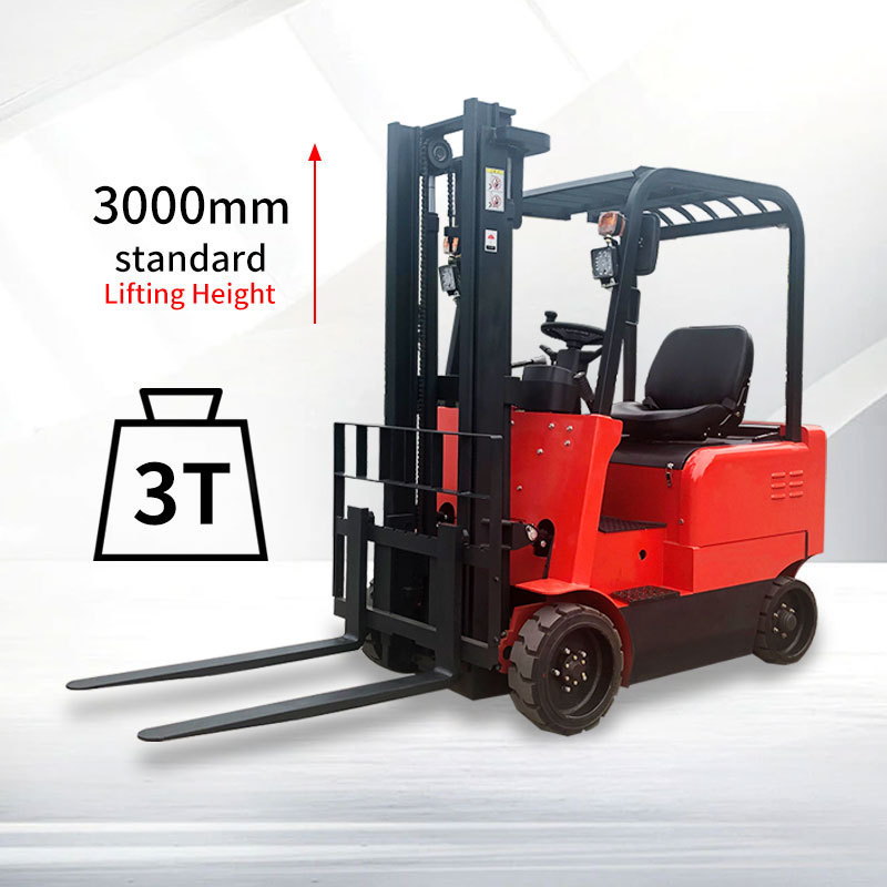 Hot sale 2ton full electric forklift four wheels forklift storage battery  lifting 3m truck