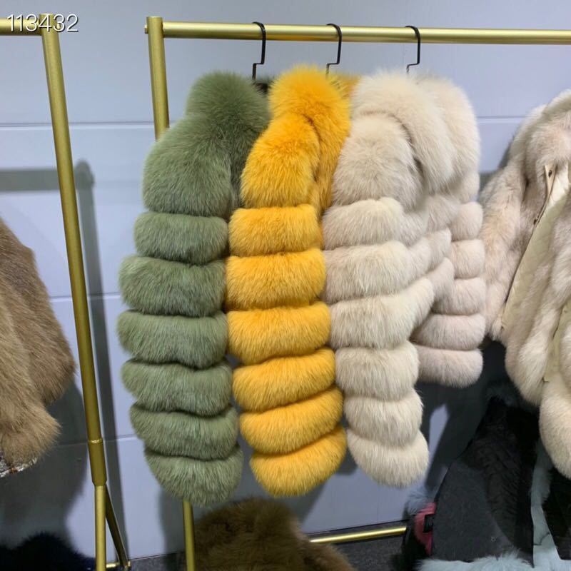 Factory Directly Wholesale Furry Fur Coat Women Luxury Fluffy Fox Fur Jacket Winter Fox Fur Coat Women