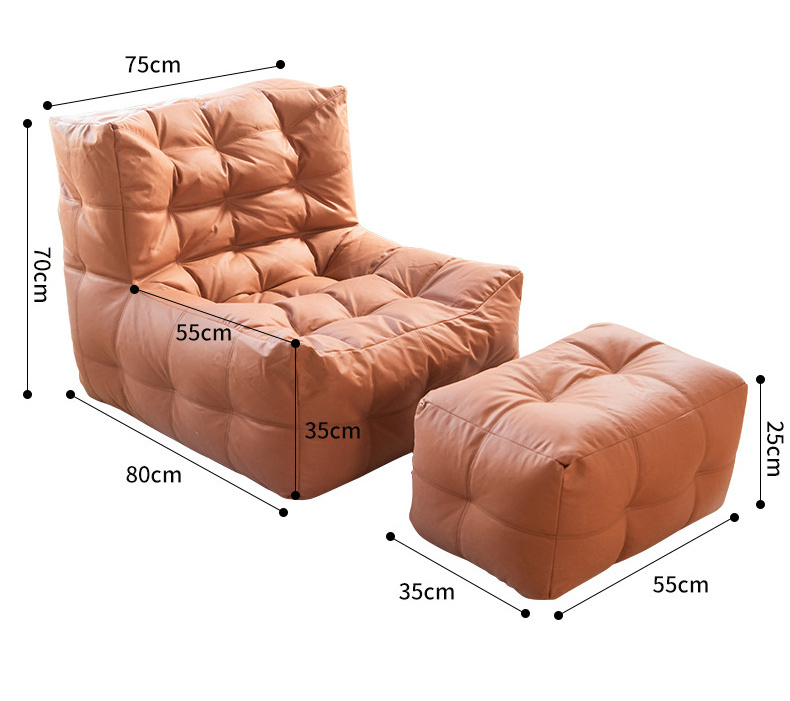 foldable bean bag rabbit pumpkin sleeping   bean bag chair  1 seats fur big round bean bag lazy sofa bed living room