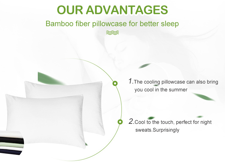 Natural Bamboo sheets Ultra Soft & Cool Hypoallergenic Blend Premium Bamboo Pillow case