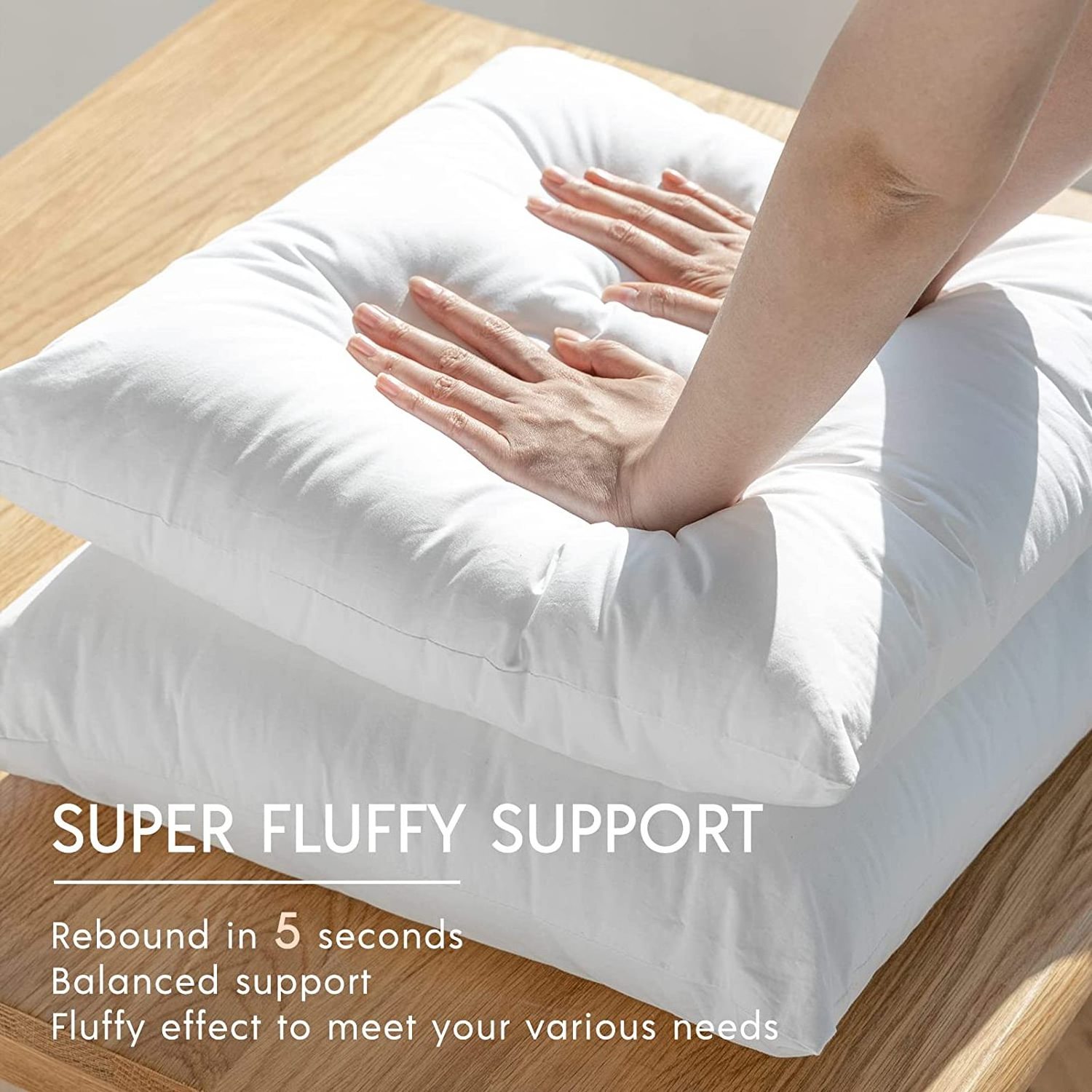 High Quality Custom size Square White Pillow 100% Polyester Filling Cushion Insert throw pillow inserts