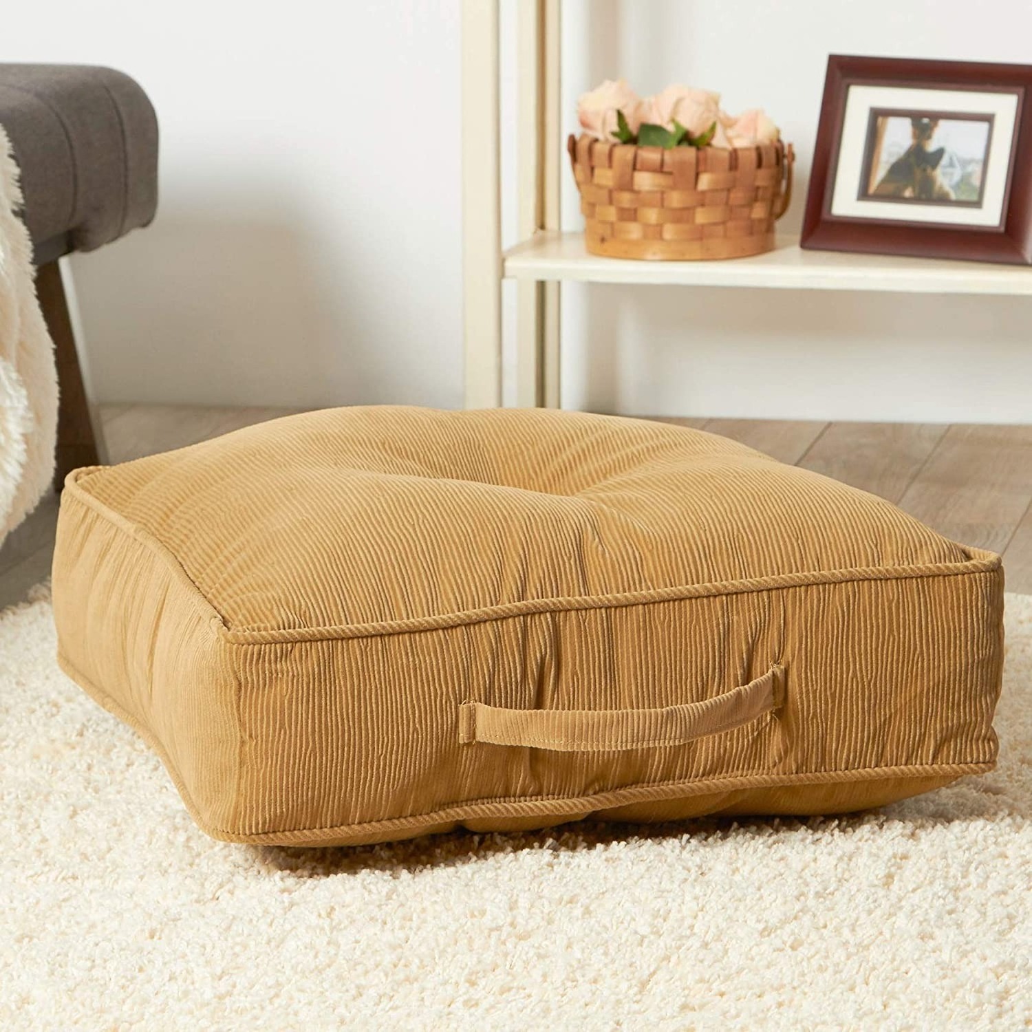 Customized comfortable Polyester swing chair cushion seat memory foam pads Thicken Square Floor Cushion