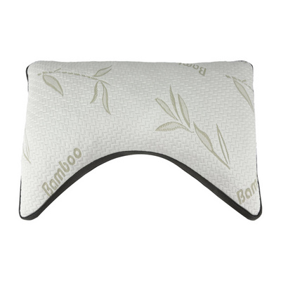 Memory Foam Filling Firm Cervical Contour Curved Bed Pillow Bamboo Fabric side sleeper Polyester Pillow