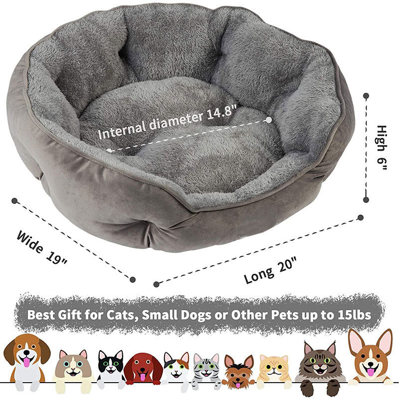 Wholesale Custom Breathable  Indoor Slip-Resistant Bottom Extra Soft Cat dog pet bed for Puppy and Kitty