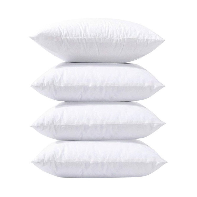 High Quality Custom size Square White Pillow 100% Polyester Filling Cushion Insert throw pillow inserts