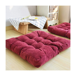 Squared floor cushion couch tufted sublimation outdoor floor pillow meditation cushion