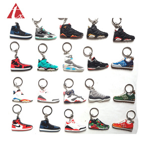 Factory direct sale soft custom Mini Soccer Running Dutch shoes shape pvc rubber 3d sneaker shoe keychain