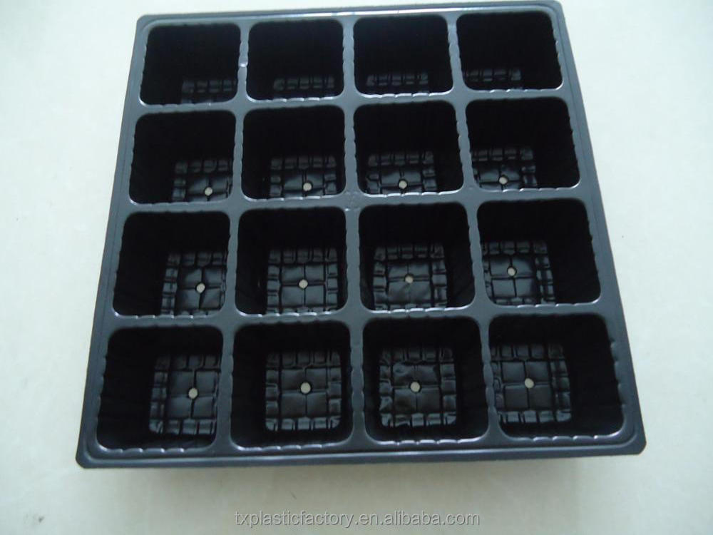 Eco-friendly wholesale plastic 16 holes plug plant seed tray, vegetable and flower seeds nursery tray