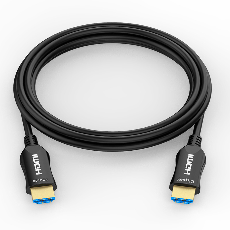 High quality 50m 100m 150m 200m 300m OEM logo 4K 8K AOC OM3 fiber optical HDMI cable