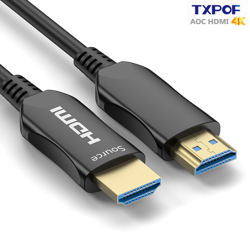 High quality 50m 100m 150m 200m 300m OEM logo 4K 8K AOC OM3 fiber optical HDMI cable